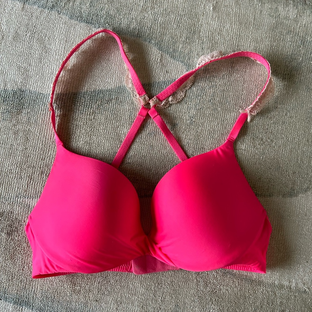Victorias Secret Hot Pink Razorback Bra 32C